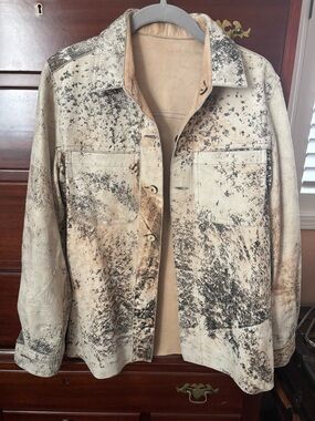 Reversible Ladies Lambskin Leather Shirt Jacket